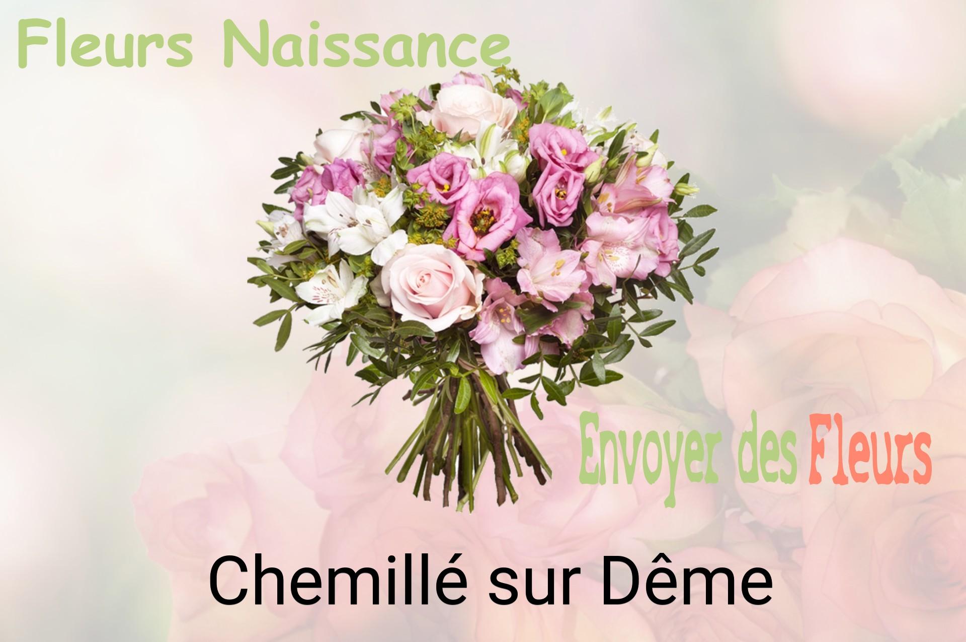 Bouquet de fleurs de naissance livré à Chemillé-sur-Dême